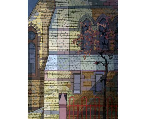 Gerald Rickards (British 20th Century 1931-2006), "St Lukes Church Orrell", oil on board, 56cm x 74cm, unsigned, unframed.Ger