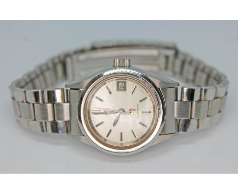A ladies Rado Golden Horse stainless steel automatic wristwatch, case diam. 23mm, with bracelet strap, length approx. 14cm.  