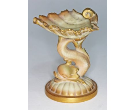 A Royal Worcester pedestal vase, height 10cm.  