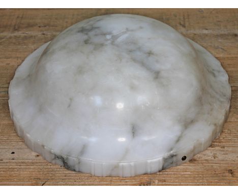 An Art Deco style onyx ceiling light shade, diam. 41cm.  