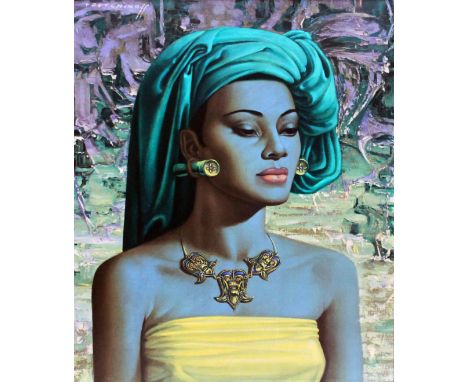 After Vladimir Tretchikoff (1913-2006), "Balinese Girl", retro print, 50cm x 60cm, framed.  