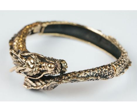 Unusual hinged dragon shaped bangle 