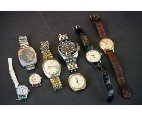 A small collection of vintage watches to include Rotary, Timex, Smiths and Sekonda examples. 