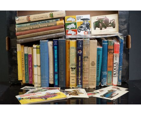 A selection of automotive related books, mainly mid 20th century examples to include The Antique Automobile by St John Nixon,
