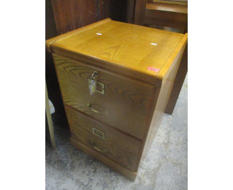 A modern light oak two drawer filing cabinet, 72cm h x 48cm w 