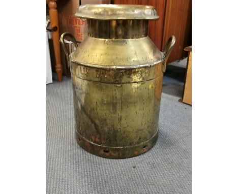 A vintage brass milk churn, 50cm highLocation: LWB 