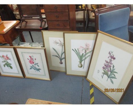 After Redoule, five botanical prints, framed and glazed 