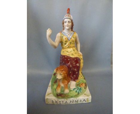 C19th/C20th Continental ceramic figure of a 'Young Woman with a Basket of Flowers', 36H cm; another of a 'Fearful Maiden', 40