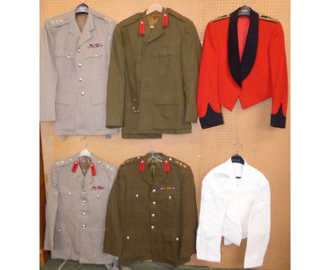 Qty of uniforms belonged to Colonel Kenneth G Willstead, RA.  He joined the army at the start of WWII as part of Hore-Belishi