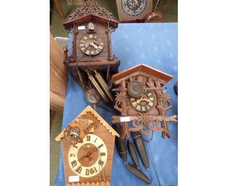 Glass domed skeleton mantle clock & 4 various clocks PLEASE ALWAYS CHECK CONDITION PRIOR TO BIDDING