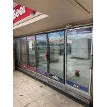 Kysor refrigerated glass door cases, 3) doors each case