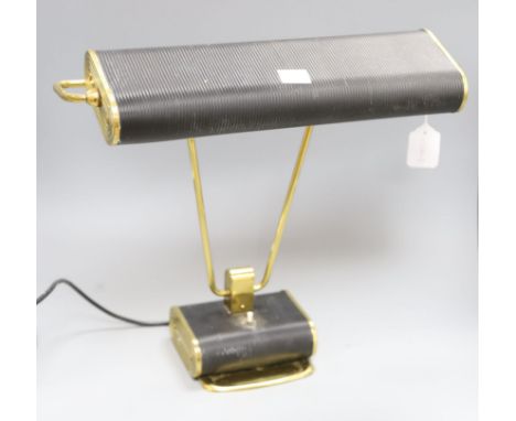 A 1950's brass desk lamp
