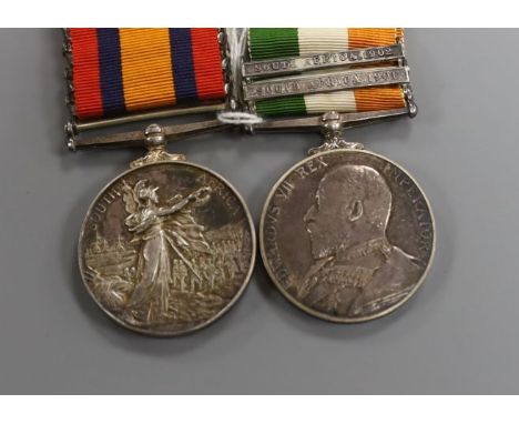 South Africa group of two to 3628 Pte R. Austin Lanc Fus (duplicates)