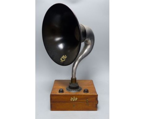  An AJS horned loud speaker, 61cm