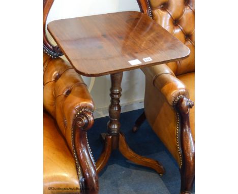   A 19th century mahogany tripod occasional table, 48 cm wide, 47 cm deep, 71 cm highProvenance - a country estate near Rye, 