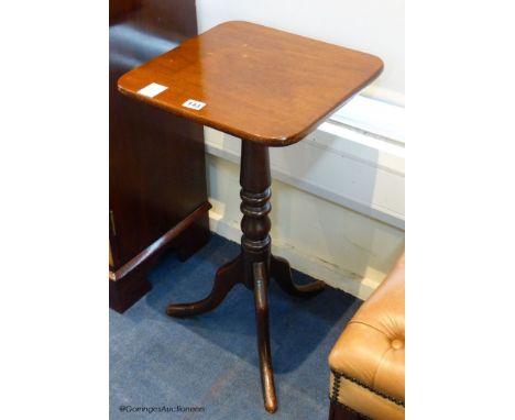   A 19th century mahogany tripod occasional table, base 36.5 cm wide, 63.5 cm highProvenance - a country estate near Rye, Sus