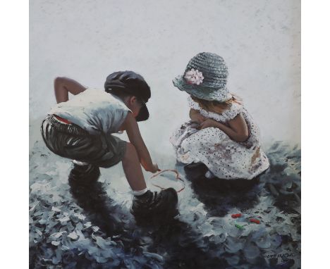   Keith Proctor, embellished canvas on board, First Love, 23/195, with COA, 55 x 55cm.