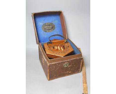   A Wheatstone Salvation Army The Triumph concertina, 34 buttons, boxed