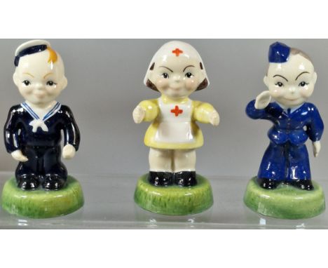 Three Carlton Ware 'Carlton Kids' china figurines to include: 'Sailor', 'Nurse' and 'Airman', all in original boxes. (3) (B.P