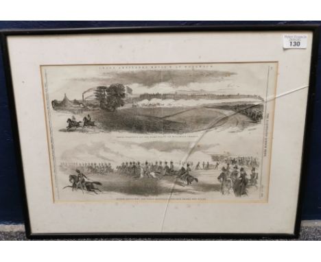 Extract from the 'Illustrated London News' July 11th 1846, Grand Artillery Review at Woolwich and Shell Practice at the Flags