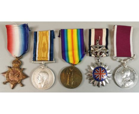 WWI British medal group (5) awarded to Sargent A.H. Ardrey, Royal Army Medical Corps. To include: *1914-15 Star (1740 CPL. A.