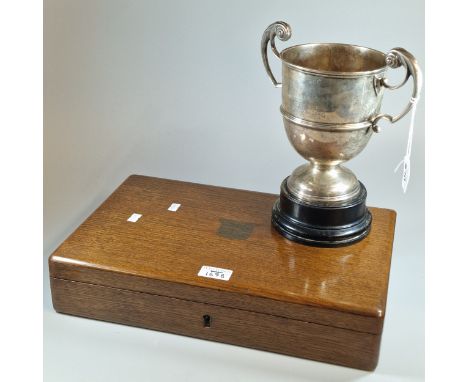 Edward VII twin handled silver presentation trophy cup, H.B.R.C. 1911 Championship Cup Drill, Sergt. A. Gray, Third B. Coldst