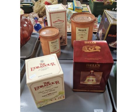 Collection of Whisky to include: Bell's Old Scotch Whisky Extra Special decanters, one dated Christmas 1996, The Famous Grous