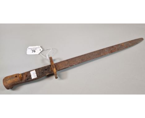 WWII period British Army bayonet in relic condition. (B.P. 21% + VAT). NO POSTAGE.