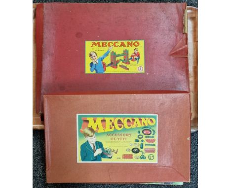 Vintage Meccano accessory Outfit 3A, together with another Meccano Outfit No. 3. Both in original boxes. (B.P. 21% + VAT)