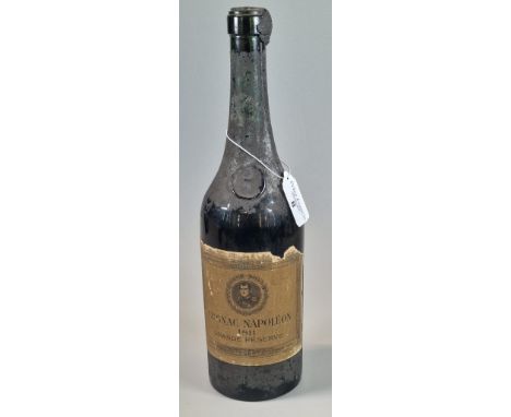 Bottle of Cognac Napoleon 1811 Grande Reserve. (B.P. 21% + VAT) Although appearing intact, some of the seal is damaged, wear 