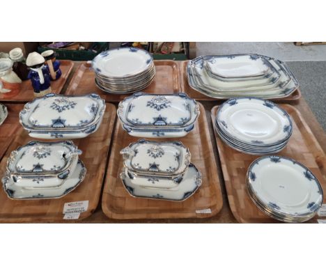 Five trays of late 19th early 20th century Burleigh Ware dinnerware. (5) (B.P. 21% + VAT)