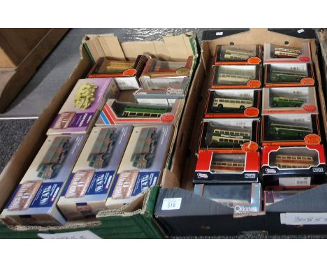 Box of The Original Omnibus and Exclusive First Editions diecast model vehicles and buses, together with a box of mainly Corg