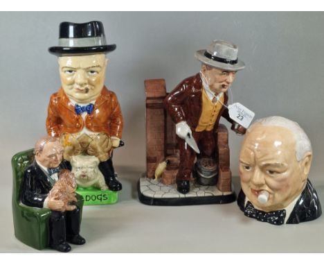 Kevin Francis, Churchill Character Bust, limited edition of 750, this No. 122, modelled by Ray Noble. Together with Bairstow 