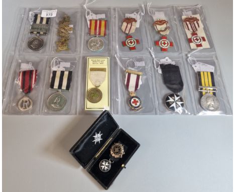 Collection of twelve (12) medals and awards for The Order of St John, British Red Cross, Medical and Nursing services, to inc