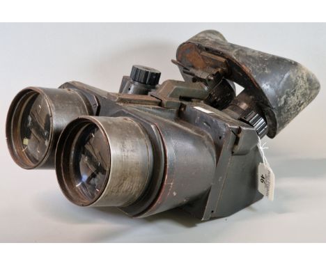 WWII German D.F. 10x80 (flak fernrohr) binoculars 'cxn'. Manufactured by Emil Busch Rathenow. Serial no 94580, 56893. (B.P. 2