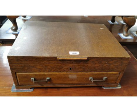Art Deco oak cased canteen of cutlery, marked Goldsmiths and Silversmith Ltd, Regent St London. (B.P. 21% + VAT)