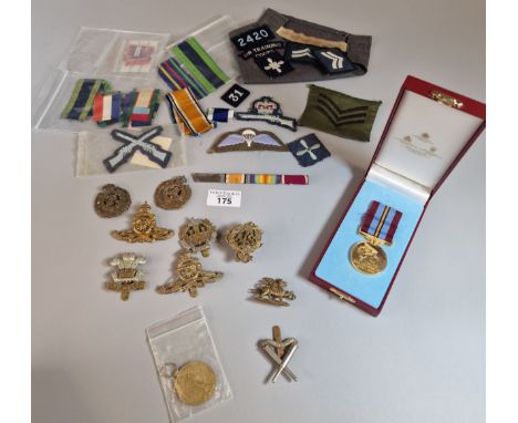 Small box containing WWI Victory Medal - no ribbon (52761 DVR G.P. MORGAN E.E.), cased Arnhem 50th Anniversary Medal, a colle