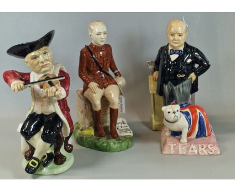 Two Kevin Francis ceramic Toby Jugs/Figurines to include: Political Churchill, limited edition of 750, this No. 345, The Chur