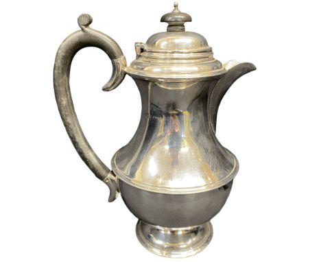 A George V silver coffee pot, 413 grams, S Blanckensee &amp; Sons Ltd, Birmingham 1931
of baluster form on a spreading circul