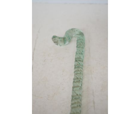Twisted glass walking stick 