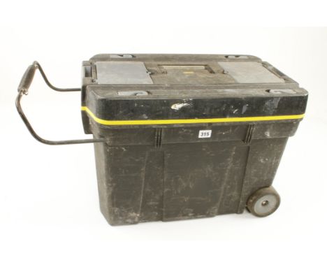 A STANLEY wheeled tool box with tools G