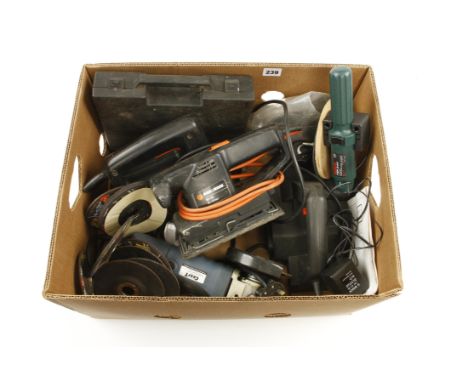 An angle grinder, jigsaw, sander, planer etc (PAT tested) G 