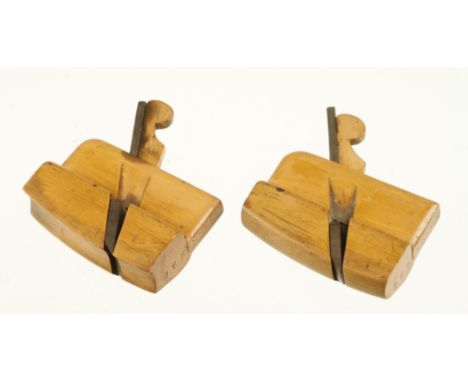 A pair of miniature boxwood H &amp; R planes 2 1/2" x 3/4" G+