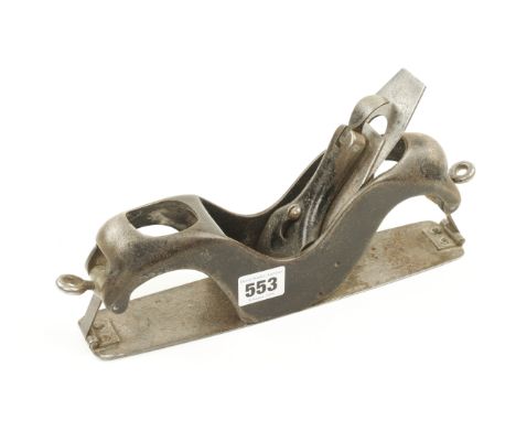 An early STANLEY No 13 compass plane with orig L Bailey iron, sole re-riveted G