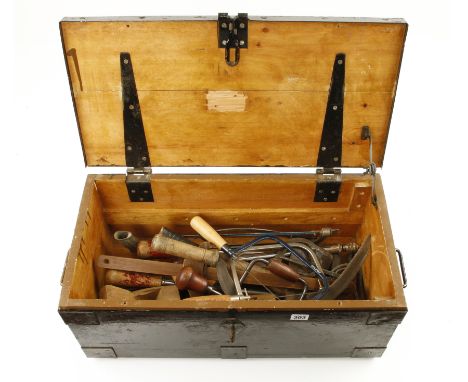 A military pine chest with some tools G