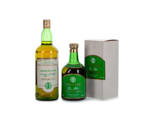 CELTIC F.C., TWO BOTTLES OF WHISKY, comprising Centenary 12 Year Old Pure Malt and Special Reserve, 40% ABV / 75cl &amp; 1.13