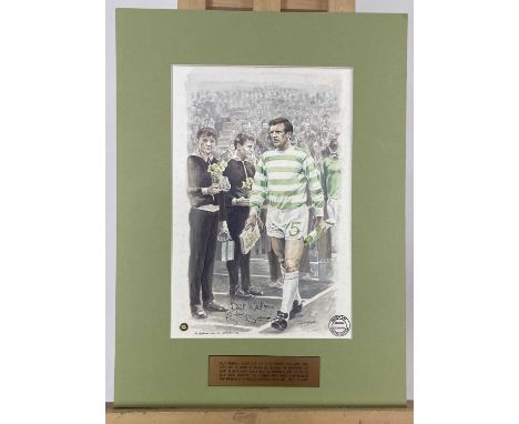 CELTIC F.C. & LISBON LIONS INTEREST, SIGNED ORIGINAL WORK OF ART, GRAEME WILCOX (SCOTTISH, b.1967), 1992  watercolour on pape