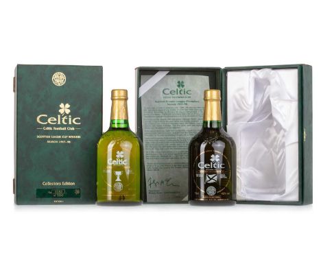 CELTIC F.C., TWO BOTTLES OF WHISKY, comprising the SPL Champions (183/5000 ed.II) and Scottish League Cup Champions 1997/98 (