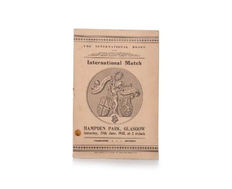RANGERS F.C. INTEREST, GREAT BRITAIN VS. FINLAND INTERNATIONAL ATHLETICS PROGRAMME, 29TH JUNE 1935 Note: This includes detail