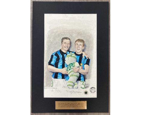 CELTIC F.C. & LISBON LIONS INTEREST, SIGNED ORIGINAL WORK OF ART, GRAEME WILCOX (SCOTTISH, b.1967), 1992  watercolour on pape